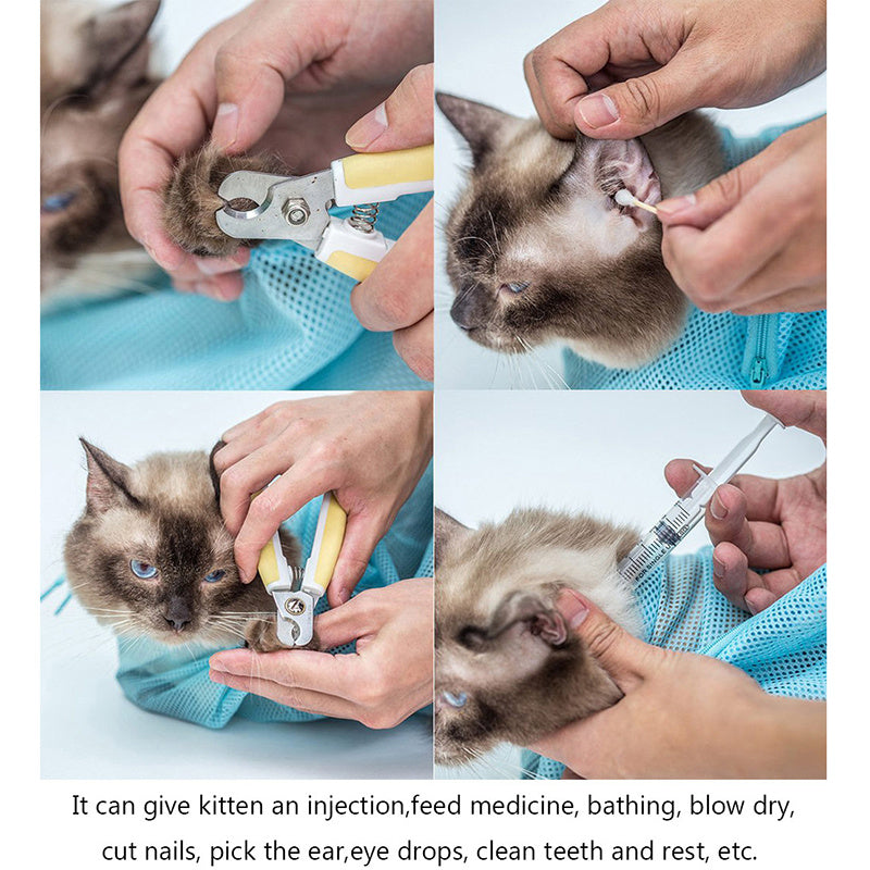 Soft Cat Grooming Shower Mesh Bags