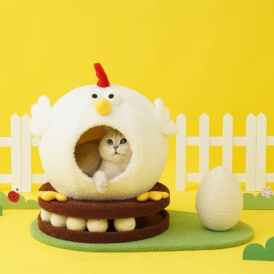 Chick Cat Litter Turntable Toy House