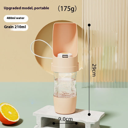 2 In 1 Travel Pet Feeder Water Bottle