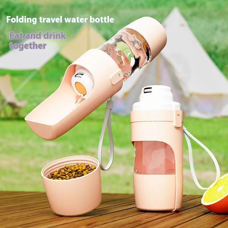 2 In 1 Travel Pet Feeder Water Bottle