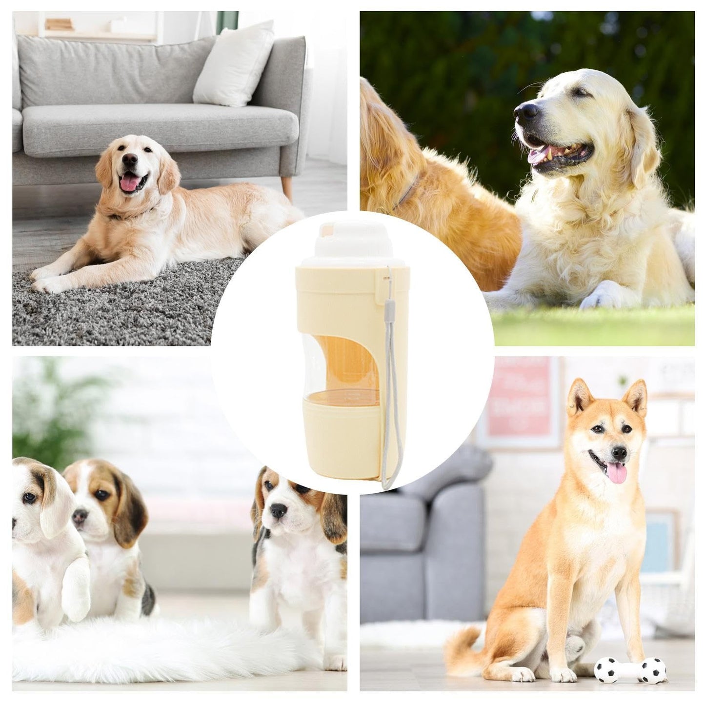 2 In 1 Travel Pet Feeder Water Bottle